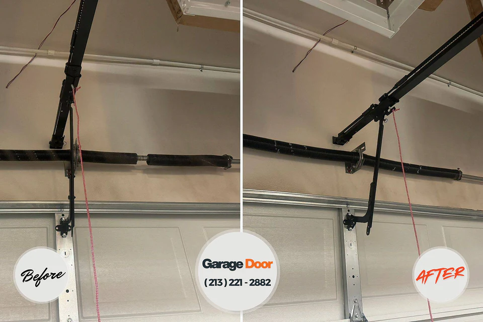 Before and after: garage door repair Yazoo City, MS